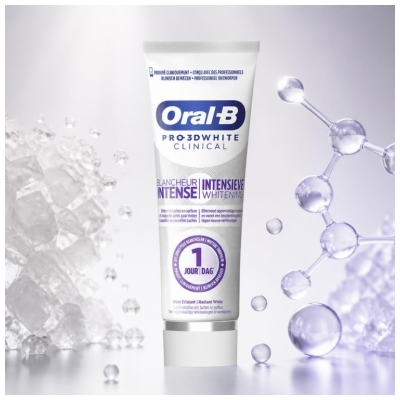 Oral-B Pro 3D White Clinical Intensiv Vitgörande Tandkräm 75 ml