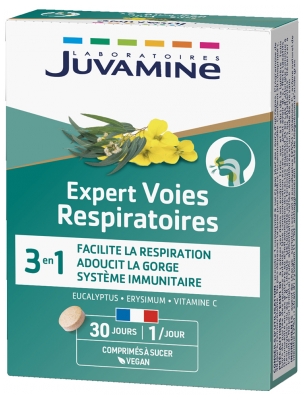 Juvamine Expert Voies Respiratoires 3en1 30 Comprimés à Sucer