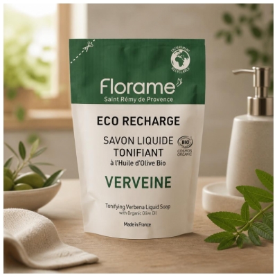 Florame Sabonete Líquido Tonificante Verbena Eco-Recarga Bio 470 ml