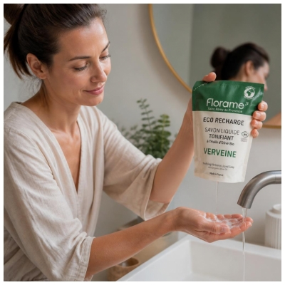 Florame Sabonete Líquido Tonificante Verbena Eco-Recarga Bio 470 ml