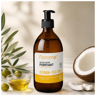 Florame Zuiverende Vloeibare Zeep Citroen Tea Tree Bio 500 ml