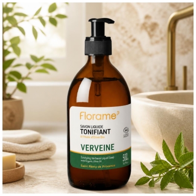 Florame Savon Liquide Tonifiant Verveine Bio 500 ml