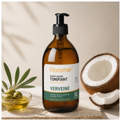 Florame Savon Liquide Tonifiant Verveine Bio 500 ml