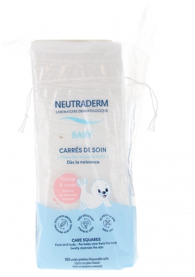 Neutraderm Baby Carrés de Soin Visage & Corps 100 Carrés
