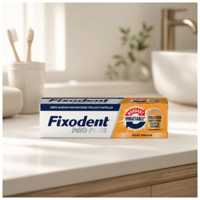 Fixodent Pro Plus Stipras Fiksācijas Līmeis Krēms Neitrāla Garša 40 g