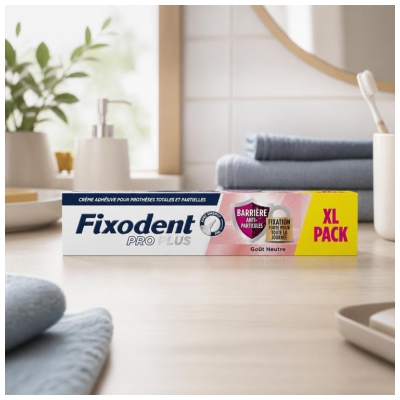 Fixodent Pro Plus Creme Adesivo Sabor Neutro 57 g