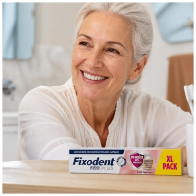 Fixodent Pro Plus Creme Adesivo Sabor Neutro 57 g