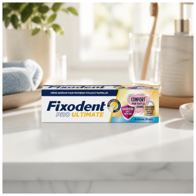 Fixodent Pro Ultimate Krém na přilnutí zubních náhrad s čerstvou příchutí 40 g