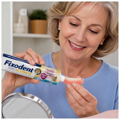 Fixodent Pro Ultimate Krém na přilnutí zubních náhrad s čerstvou příchutí 40 g