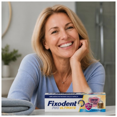 Fixodent Pro Ultimate Krém na přilnutí zubních náhrad s čerstvou příchutí 40 g