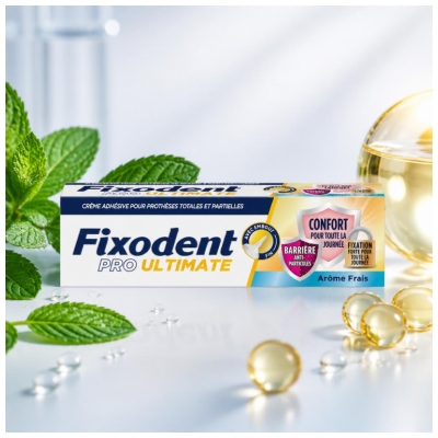 Fixodent Pro Ultimate Krém na přilnutí zubních náhrad s čerstvou příchutí 40 g