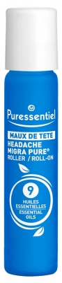 Puressentiel Maux de Tête Roller Migra Pure aux 9 Huiles Essentielles 5 ml