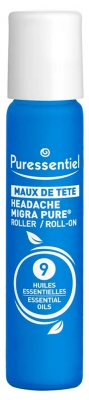 Puressentiel Roller za glavobol Migra Pure z 9 eteričnimi olji 10 ml