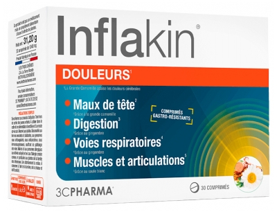 3C Pharma Inflakin Douleurs 30 Comprimés