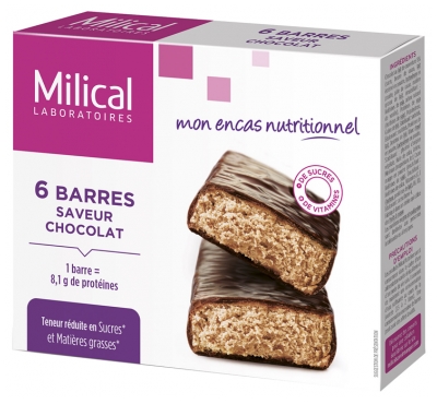Milical 6 Barres Minceur Hyperprotéinées
