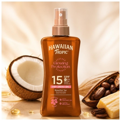 Hawaiian Tropic Beschermende Droge Olie SPF15 200 ml