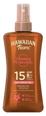 Hawaiian Tropic Glowing Protection Huile Sèche en Gel SPF15 200 ml