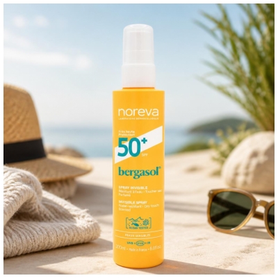 Noreva Bergasol Usynlig Spray SPF50+ 200 ml