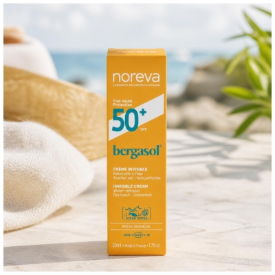 Noreva Bergasol Expert Usynlig Finish Creme SPF50+ 50 ml