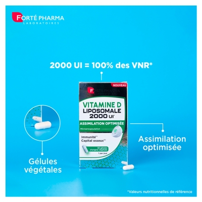 Forté Pharma Vitamine D Liposomale 2000 UI 30 Gélules Végétales