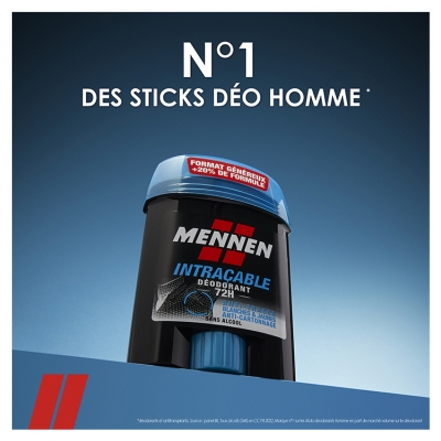 Mennen Déodorant Intraçable 72H Stick large 60 ml