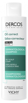 Vichy Dercos Champô Dermatológico Sebo-Corretor Couro Cabeludo & Cabelos Oleosos 200 ml