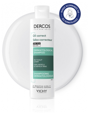 Vichy Dercos Shampoing Dermatologique Sebo-Correcteur Cuir Chevelu & Cheveux Gras 200 ml