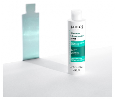 Vichy Dercos Shampoing Dermatologique Sebo-Correcteur Cuir Chevelu & Cheveux Gras 200 ml