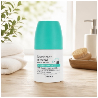 Stentil Mineralinis Dezodorantas Normaliai Odai 48H Rutulinis 50 ml