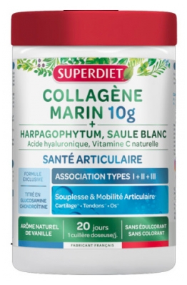 Superdiet Marien Collageen 10 g + Harpagophytum en Witte Wilg 220 g
