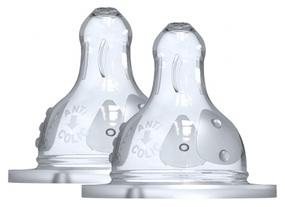 Dodie 2 Tettarelle Round 3 Speed Anti-Colic a Flusso Lento 0-6 Mesi