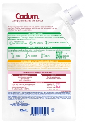 Cadum Sur-gras Kūno Prausimosi Kremas su Taukmedžio Sviestu Eco-Pildiklis 500 ml