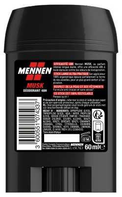 Mennen Déodorant Musk 48H Stick Large 60 ml