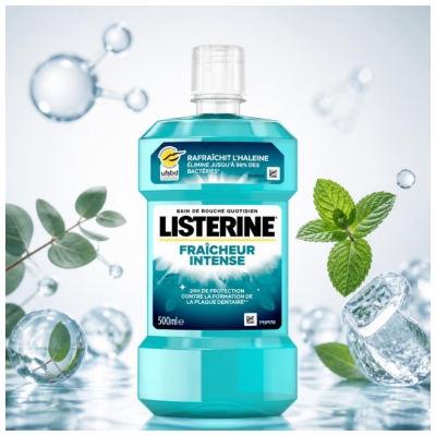 Listerine Bain de Bouche Fraîcheur Intense 500 ml