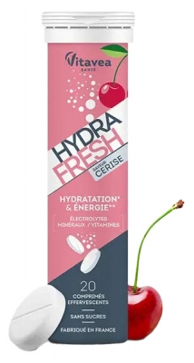 Vitavea Hydrafresh Hidratacija ir Energija 20 Putojančių Tablečių - Skonis: Cherry