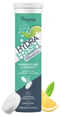 Vitavea Hydrafresh Hydratatie & Energie 20 Bruistabletten - Smaak: Citroen verbena