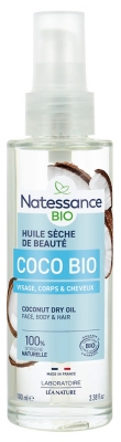 Natessance Coco Beskytter Og Fremhæver Økologisk Tør Olie 100 ml