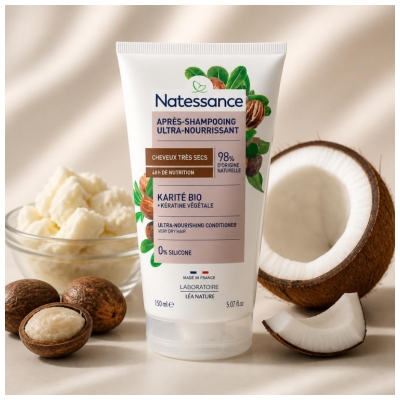 Natessance Balsamo Ultra-ricco di Karité e Cheratina Vegetale 150 ml