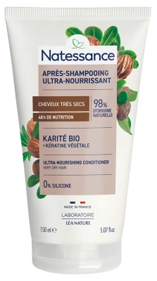 Natessance Ultra-Rijke Shea en Plantaardige Keratine Conditioner 150 ml