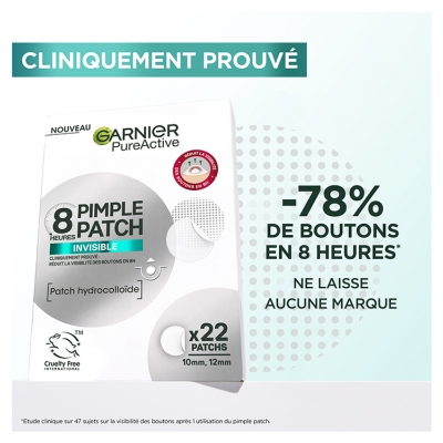 Garnier PureActive Pimple Patch Invisible 8H 22 Patchs