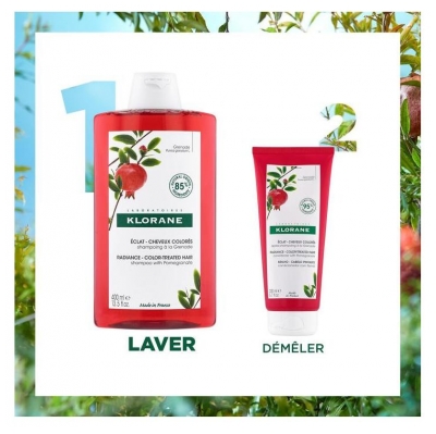 Klorane Éclat - Cheveux Colorés Shampoing à la Grenade 400 ml