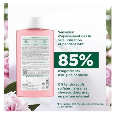 Klorane Apaisant - Cuir Chevelu Sensible Shampoing à la Pivoine Bio 400 ml