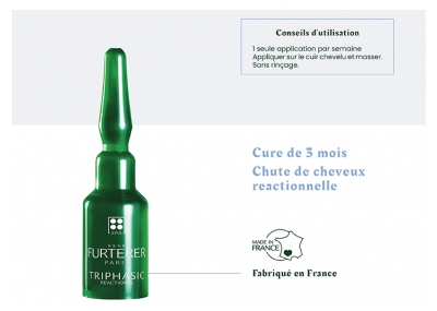 René Furterer Triphasic Reactional Traitement 2en1 Antichute & Pousse 12 Ampoules