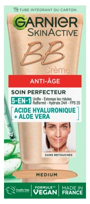 Garnier SkinActive Cremă BB Anti-Îmbătrânire Îngrijire Perfectoare 5în1 SPF25 50 ml - Tentă: Mediu