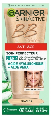 Garnier SkinActive Cremă BB Anti-Îmbătrânire Îngrijire Perfectoare 5în1 SPF25 50 ml - Tentă: Claire