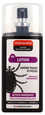 Manouka Spray Lotion Contre Tiques et Puces 75 ml