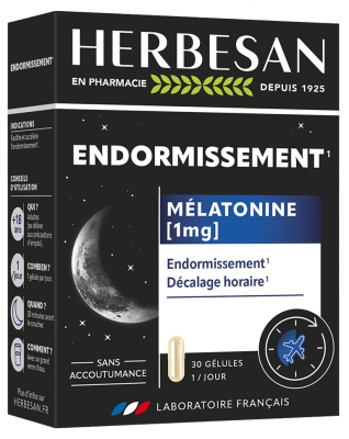 Herbesan Einschlafhilfe Melatonin 1 mg 30 Kapseln