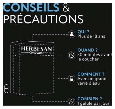 Herbesan Endormissement Mélatonine 1 mg 30 Gélules