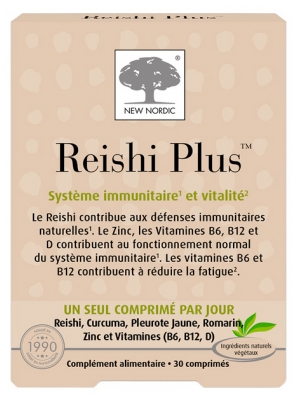 New Nordic Reishi Plus 30 Comprimés