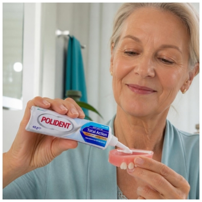 Polident Corega Total Action Crema Fijadora Para Aparatos Dentales 40 g